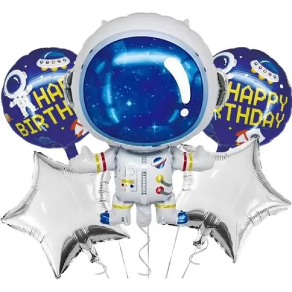 Astronot Folyo Balon 5li Set