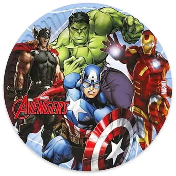 Avengers Yenilmezler Tabak 8 Adet