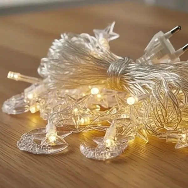 Ay Yıldız Led ışık - Renk Gün ışığı Fişli (3 metre)