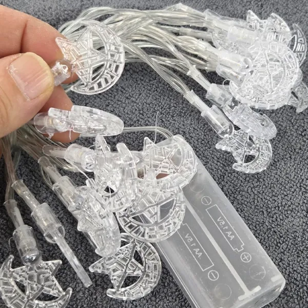 Ay Yıldız Led ışık - Renk Gün ışığı Pilli (3 metre)