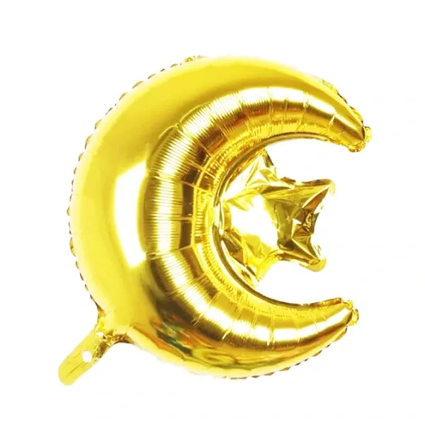 Ay Yıldızlı Folyo Balon Gold (49x55) cm