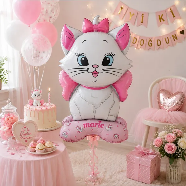 Ayaklı Kedi Folyo Balon (55x31 cm)
