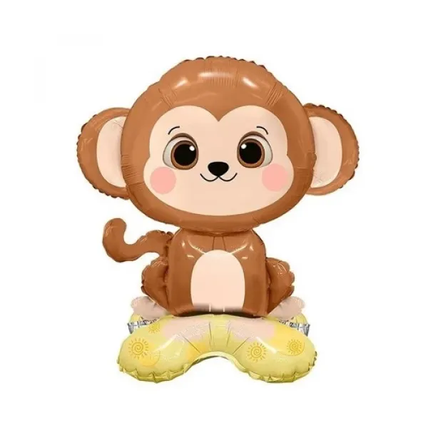 AYAKLI Maymun Folyo Balon 60x44 cm