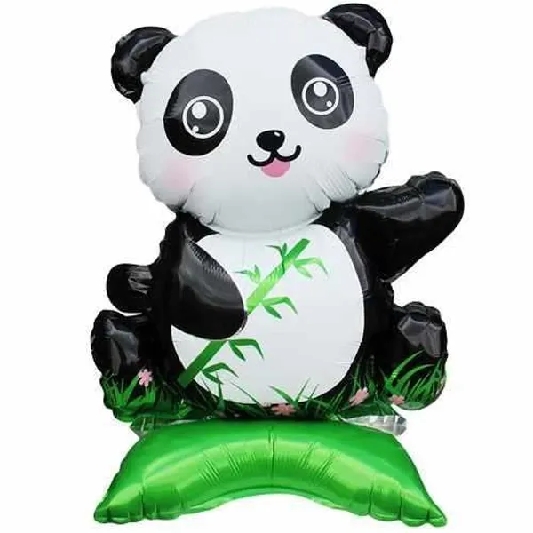 AYAKLI Panda Folyo Balon 57*40 cm