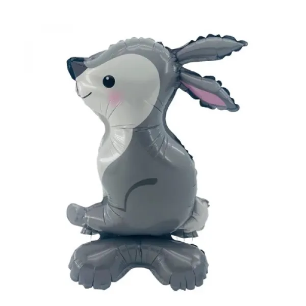 AYAKLI Tavşan Folyo Balon 52x42 cm