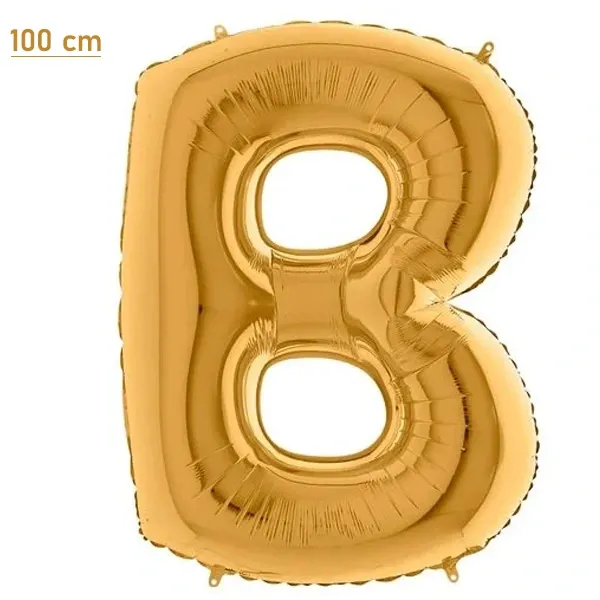 B Harf Folyo Balon – Gold – 100 cm (40 inch)