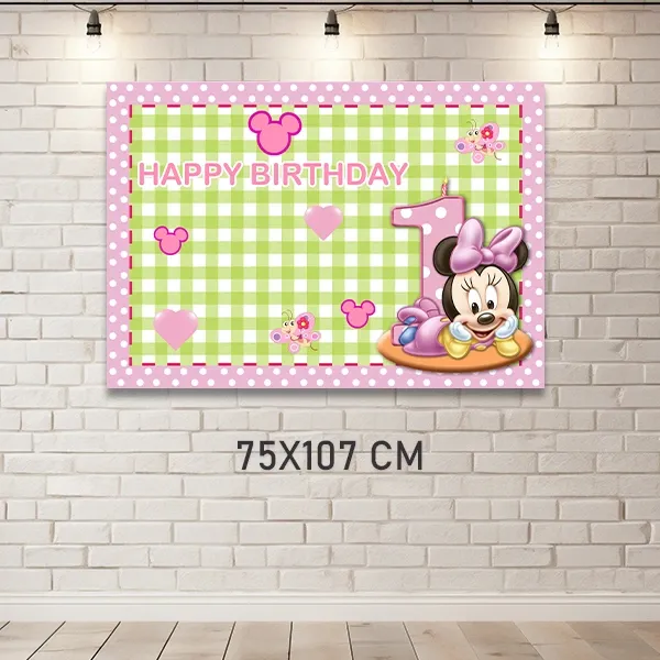Baby Minnie Doğum Günü Afişi (75x107 cm)