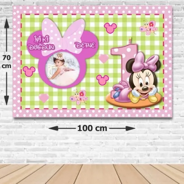 Baby Minnie Kişiye Özel Parti Afişi 70*100 cm