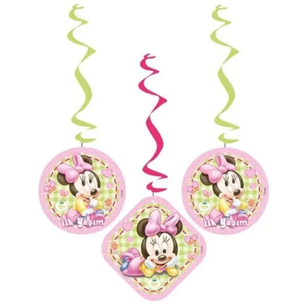 Baby Minnie Mouse Asma Süs (3lü)