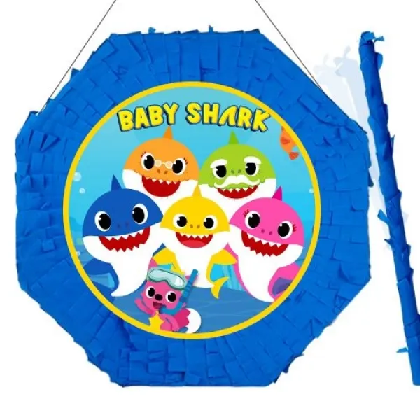 Baby Shark Pinyata 42 cm + Sopası