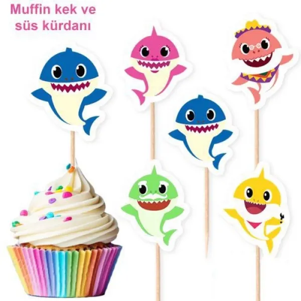 Baby Shark Şekilli Kürdan (10 Adet)
