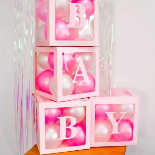 Baby Yazılı Şeffaf Kutu Harf Beyaz 25 cm