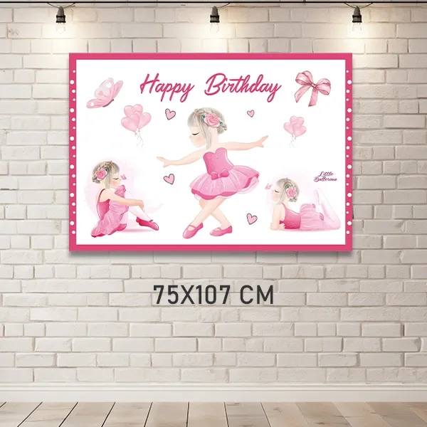 Balerin Doğum Günü Afişi (75x107 cm)