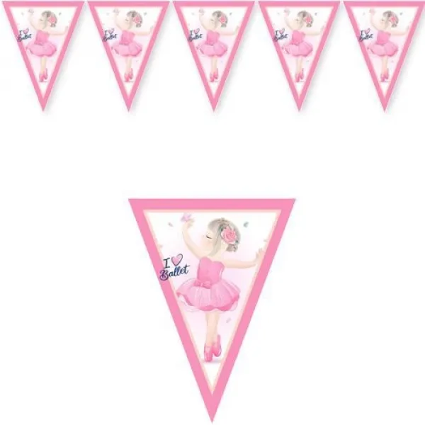 Balerin Temalı Flama Bayrak 2 Metre