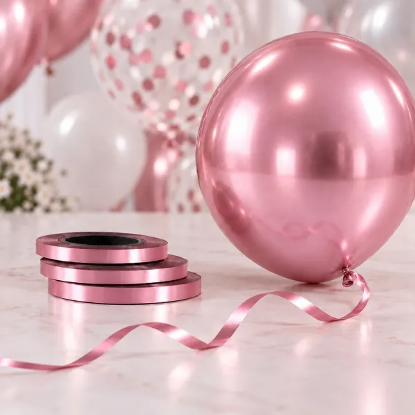 Balon ipi Metalize Pembe Rafya (25 Metre)
