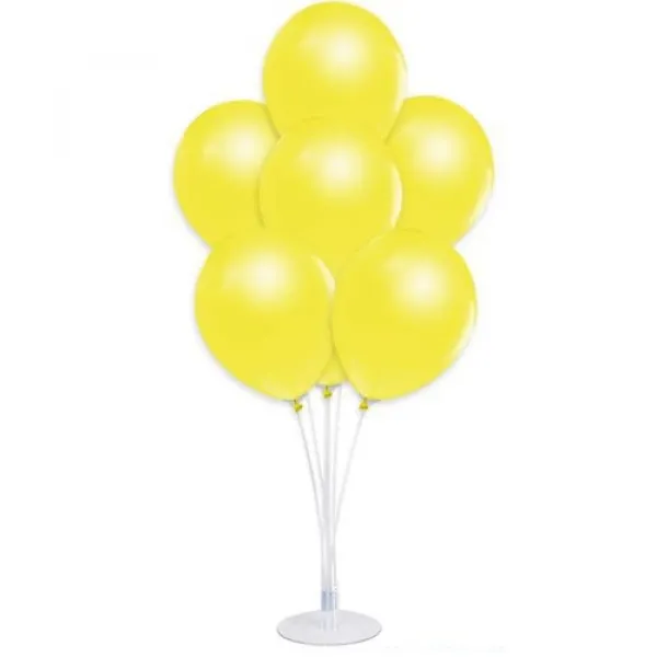 Balon Standı + Sarı Metalik Balon