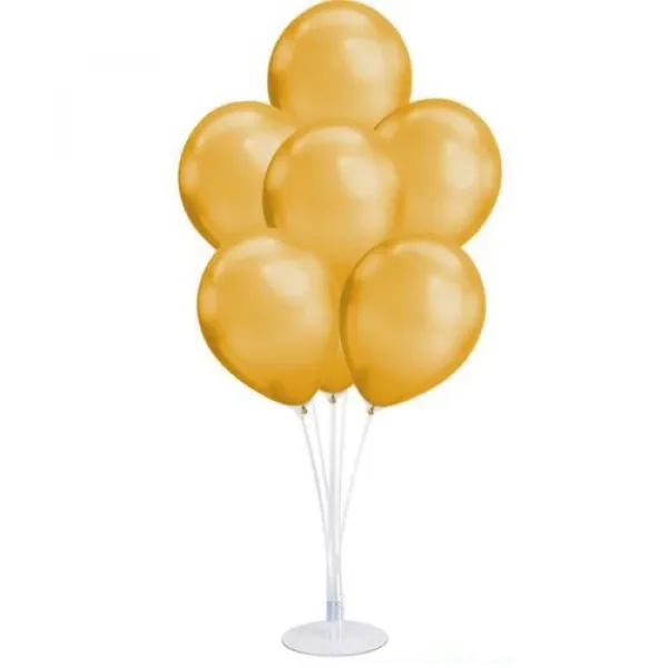 Balon Standı + Gold Metalik Balon