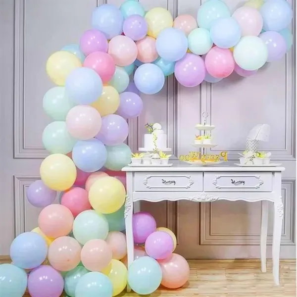 Balon Zinciri Seti - Karışık Makaron (100 Adet)