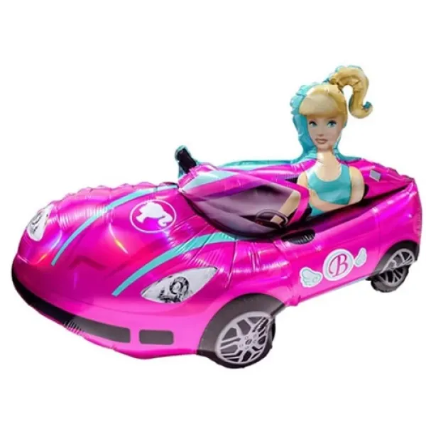 Barbie Arabalı Folyo Balon 53x70 cm