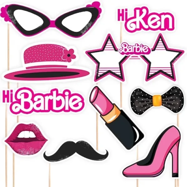 Barbie Çubuklu Aksesuar Seti 10 adet