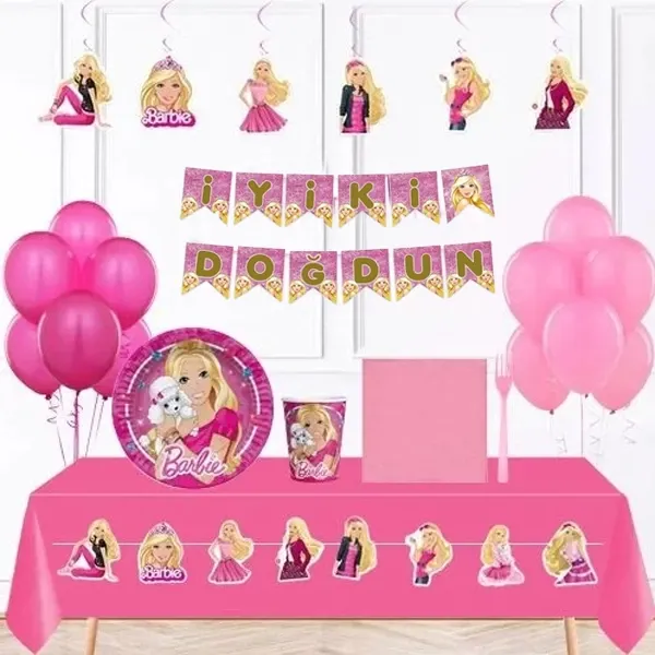 Barbie Doğum Günü Parti Seti 16 Kişilik