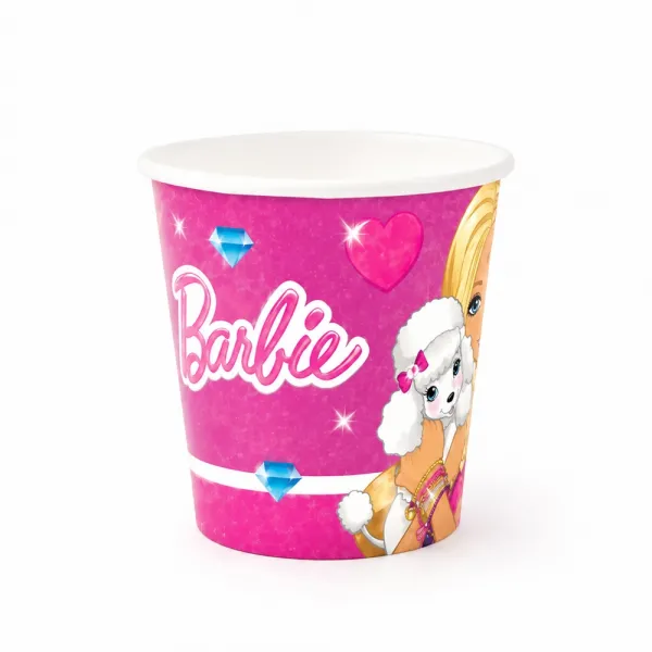Barbie Klasik Karton Bardak (8 Adet)