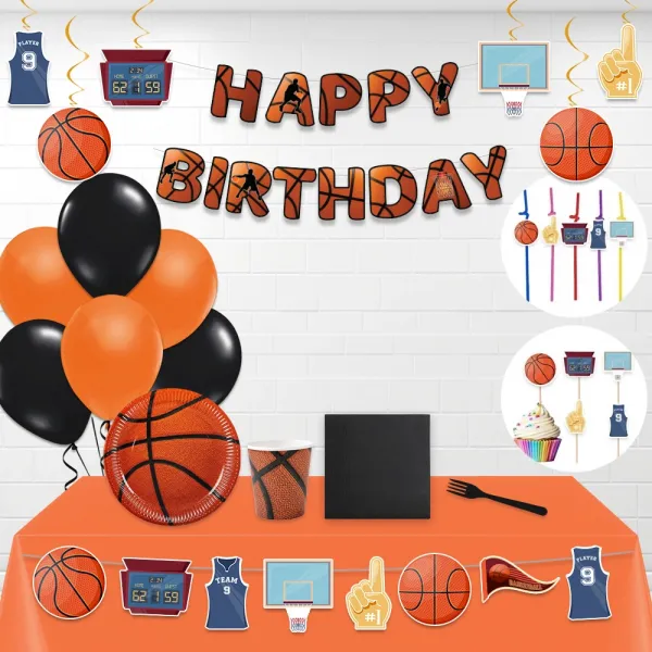 Basketbol Doğum Günü Full Parti Seti 16 Kişilik