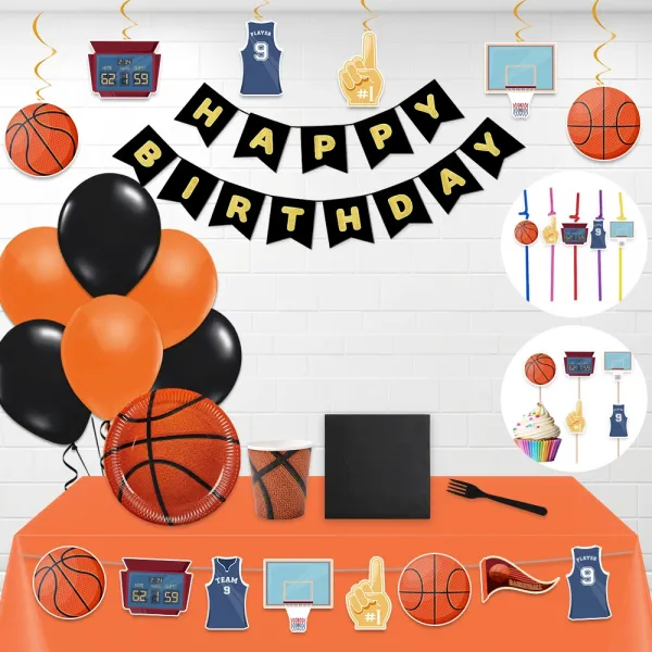 Basketbol Doğum Günü Full Parti Seti 16 Kişilik