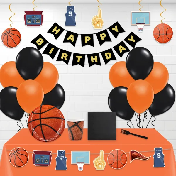 Basketbol Doğum Günü Parti Seti 16 Kişilik