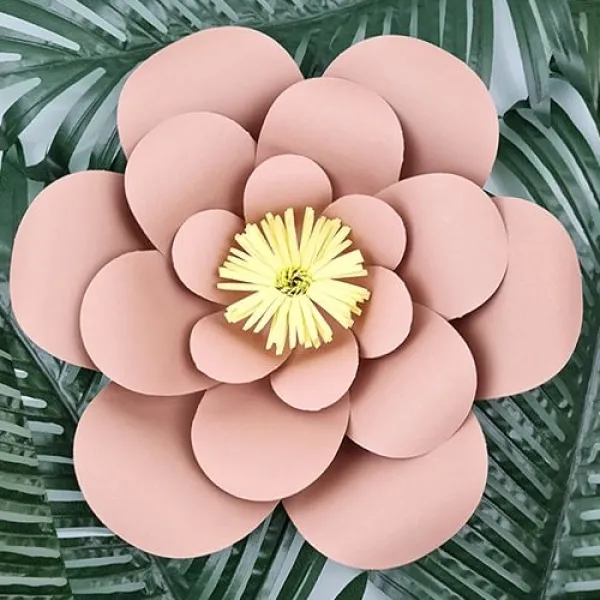 Bej Kağıt Çiçek 1 Adet (30 cm)