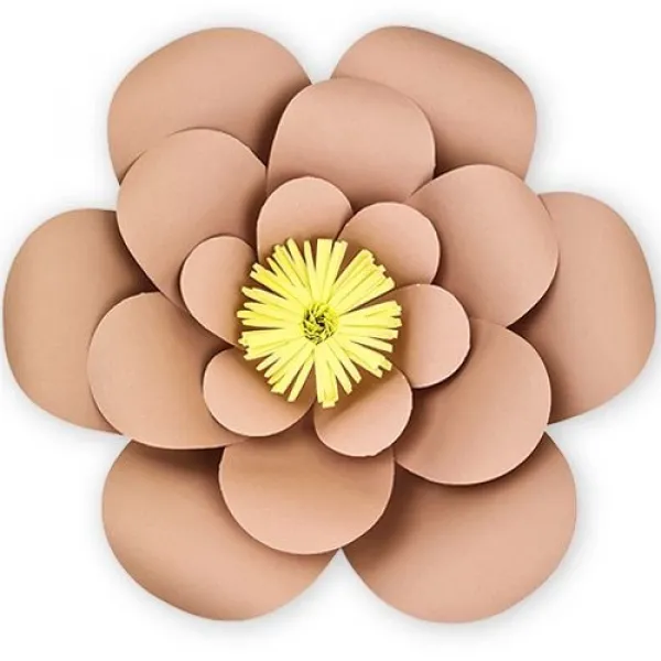 Bej Kağıt Çiçek 1 Adet (30 cm)