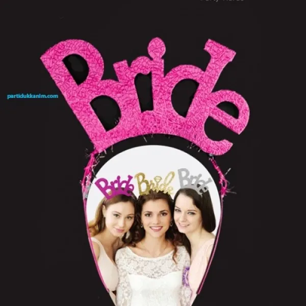 Bekarlığa Veda Bride Taç Fuşya