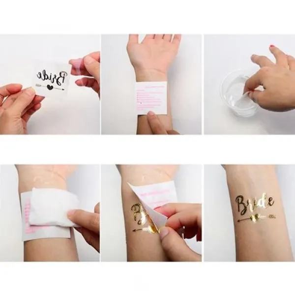 Bekarlığa Veda Team Bride Geçici Dövme 12 Adet