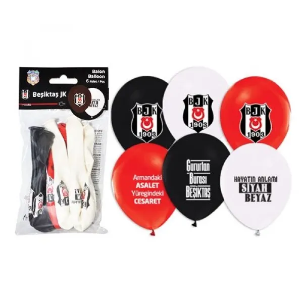 Beşiktaş Baskılı Balon (6 adet)