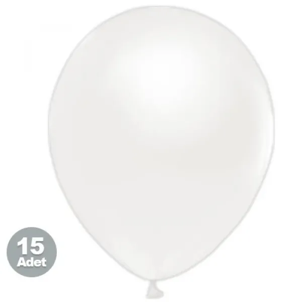 Beyaz Balon 15 Adet