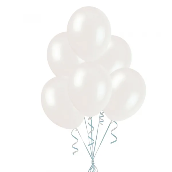 Beyaz Balon Metalik 100 Adet