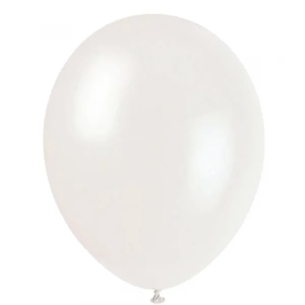 Beyaz Balon Metalik (15 Adet)