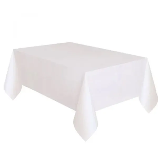 Beyaz Masa Örtüsü Plastik 137x183 cm