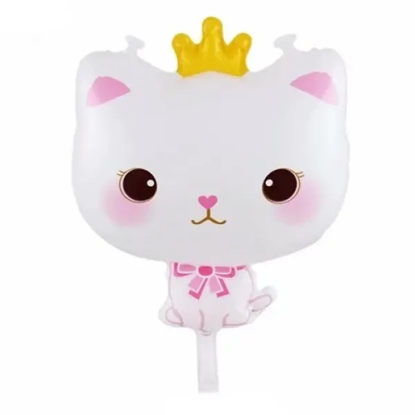 Beyaz Melek Kedi Folyo Balon 60*47 cm