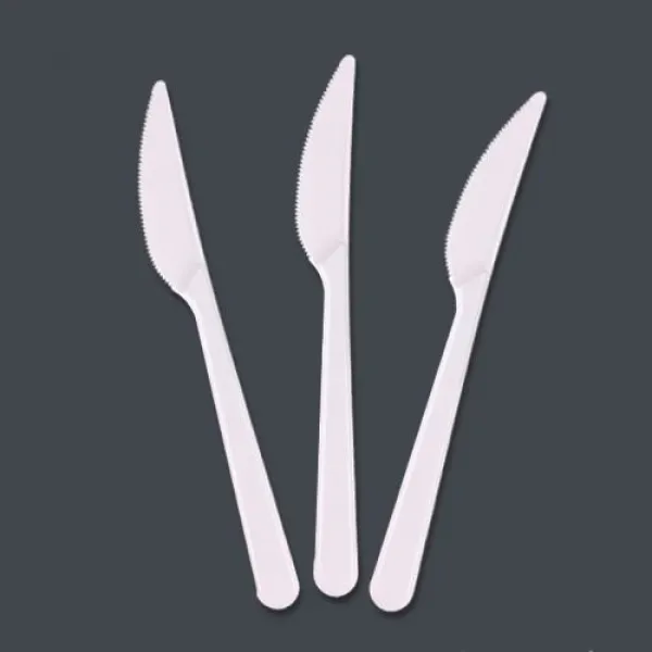 Beyaz Plastik Bıçak Lüks (25 adet)