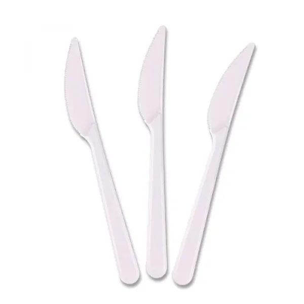 Beyaz Plastik Bıçak Lüks (25 adet)