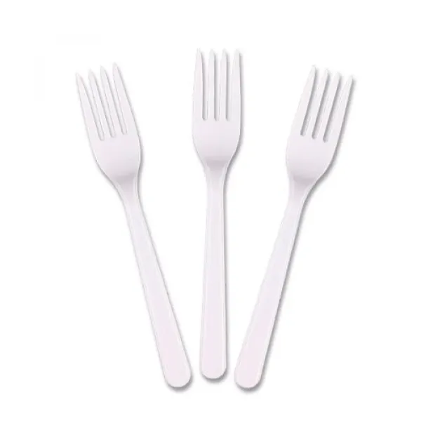 Beyaz Plastik Çatal Lüks (25 adet)