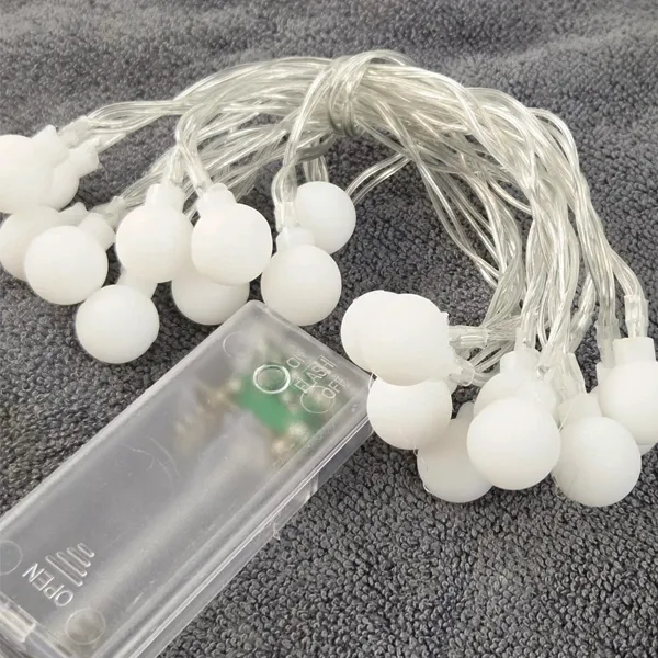 Beyaz Top Led ışık Pilli - Renk Gün ışığı (3 metre)