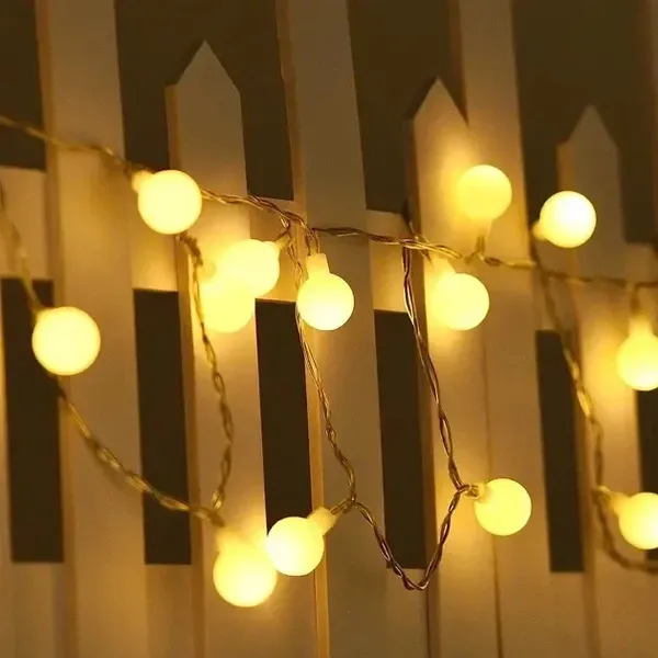 Beyaz Top Led ışık Pilli - Renk Gün ışığı (3 metre)