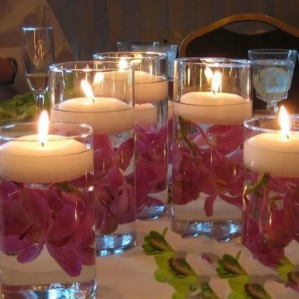 Beyaz Yüzen Mum 2 Adet