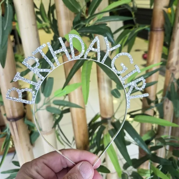 Birthday Girl Swarovski Taşlı Gümüş Taç