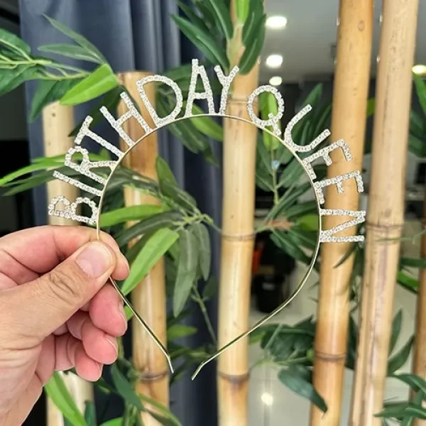 Birthday Queen Swarovski Taşlı Gümüş Taç