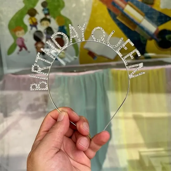 Birthday Queen Swarovski Taşlı Gümüş Taç