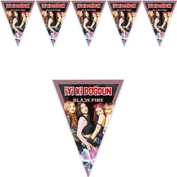 Black Pink Flama Bayrak 1.5 Metre