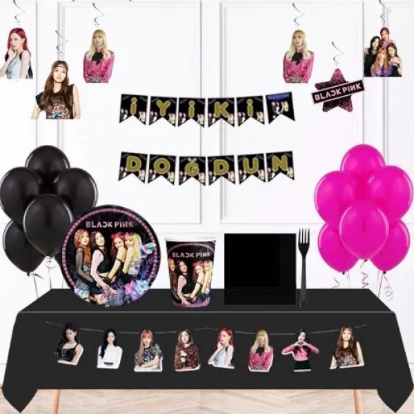 Blackpink Doğum Günü Parti Seti 16 Kişilik